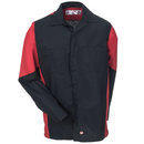 Red Kap Shirts: Men's SY10 BR Black & Red Ripstop Long Sleeve Shirt