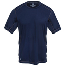 Stormtech Shirts: Men's SAT400 NVY/GNT Navy Blue/Grey H2X-Dry Hybrid Tee Shirt