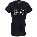 Under Armour Shirts: Women's Black 1235387 002 Hook Logo Tee Shirt