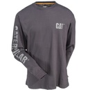 CAT Apparel Shirts: Men's 1510034 88F Grey Trademark Banner Long-Sleeve Tee Shirt