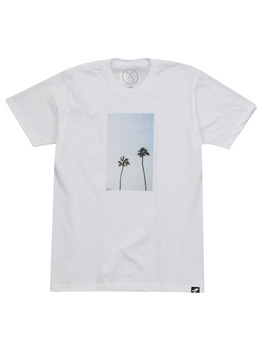 Surf Ride Cali Palm T Shirt in White