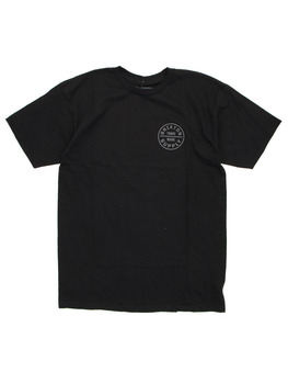 Brixton Oath T Shirt in Black/Grey