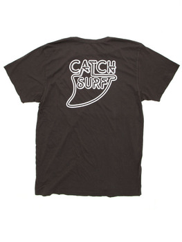 Catch Surf Circle Script T Shirt in Washed Black