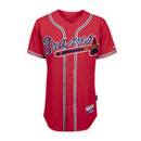 Atlanta Braves Authentic COOL BASE Alternate MLB Baseball Jersey (Red)