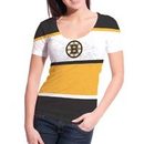 Boston Bruins Women's Four Stripe FX Burnout T-Shirt