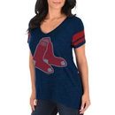 Boston Red Sox Women's Check The Tape V-Neck T-Shirt