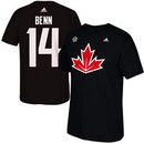 Canada Jamie Benn 2016 World Cup Of Hockey Player Name & Number T-Shirt (Black)