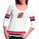 New Jersey Devils Women's Scrimmage Chloe FX 3/4 Sleeve T-Shirt (Off White)