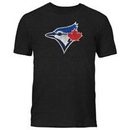 Toronto Blue Jays Distressed Logo Tri-Blend T-Shirt (Vintage Black)
