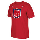 USA Hockey 2016 World Cup Of Hockey Primary Logo Go To T-Shirt (Red)