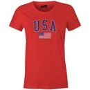 USA MyCountry Women's Vintage Jersey T-Shirt (Red)