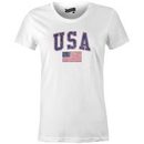 USA MyCountry Women's Vintage Jersey T-Shirt (White)