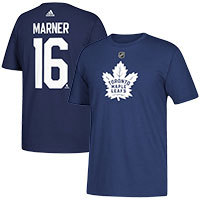 Toronto Maple Leafs Mitch Marner Adidas NHL Silver Player Name & Number T-Shirt