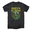 Men's Green Arrow T-Shirt with Vintage Pull Graphic
