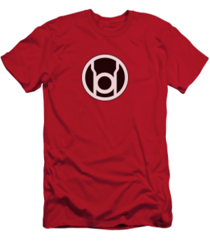 Men's Green Lantern T-Shirt with Vintage Red Lantern Graphic