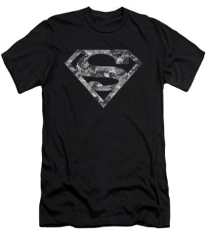 Men's Superman T-Shirt with Urban Camouflage Logo