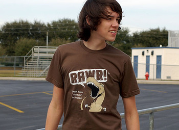Rawr Means I Love You in Dinosaur Tee