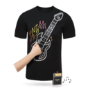 Playable Electronic Rock Guitar Shirt  T-Shirt - Black