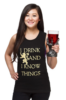 Game of Thrones I Drink and I Know Things Ladies' Muscle Tank T-Shirt - Black
