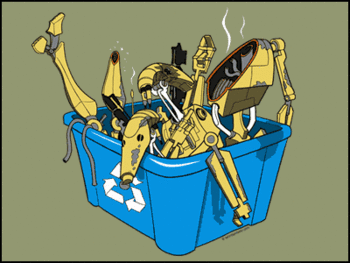 Droid Recycle Bin T-Shirt