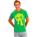 Man-Bot Vintage Graphic Green Adult T-shirt