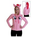 Pinkie Pie Face Juniors Pink Costume Hoodie with Mane