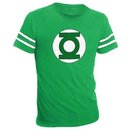 Green Lantern Logo With Striped Sleeves T-shirt