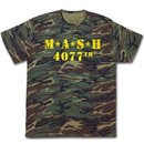 MASH 4077th Camouflage Yellow Print T-Shirt