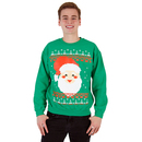 Ugly Christmas Big Santa Claus Face 8-Bit Sweatshirt