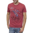 Superman Ladies Think I'm Fly Vintage Inspired Lava T-shirt