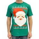 Christmas Big Santa Claus Face 8-Bit T-shirt