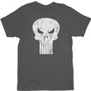 Punisher Charcoal Gray Distressed Logo T-shirt