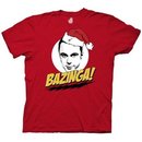 Sheldon Cooper Bazinga Santa Hat Adult T-Shirt