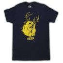 Beer Bear+Deer Mac Navy Adult T-shirt