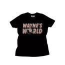 Wayne's World Logo Adult Black T-Shirt