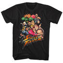 Street Fighter Character Collage Black T-shirt