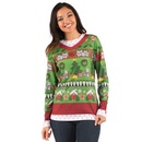 Ladies Ugly Christmas Sweater Long Sleeve Tee