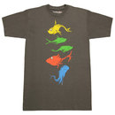 Fishes Swim Vintage Adult T-shirt