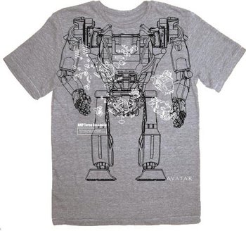 The Avatar Ampsuit Technical Drawing T-shirt