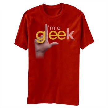 Glee I'm A Gleek Finger Red T-Shirt