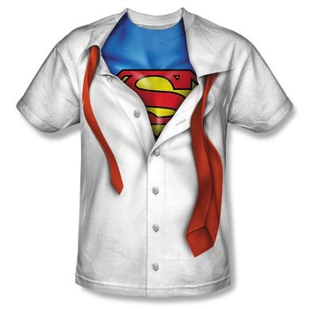 DC Comics Clark Kent I'm Superman Adult Sublimated White T-Shirt