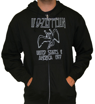 Led Zeppelin Hoodie Men united states of america 1977 Tour adults pullover sweatshirt