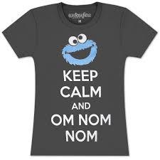 Cookie Monster Keep Calm And Om Nom Nom T-shirt