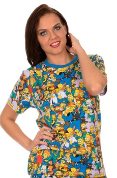 The Simpsons Springfield Multi Character Collage T-shirt Tee